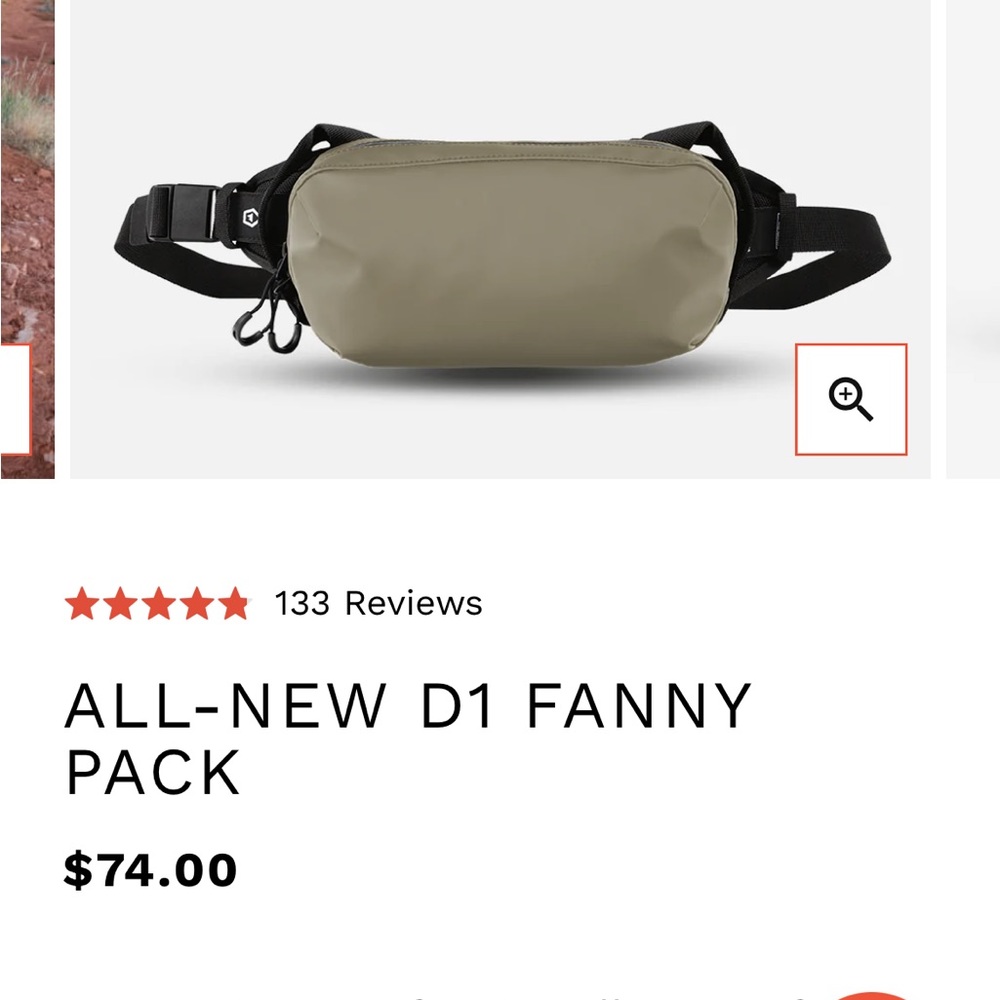WANDRD D1 fanny pack NWT, waterproof, Yuma tan